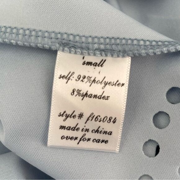 Miami baby blue skirt with cutout design on hem size small - Picture 6 of 8